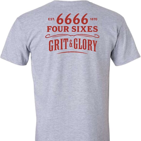 Four Sixes Ranch Grit And Glory Short Sleeve T-Shirt - Picture 1 of 14